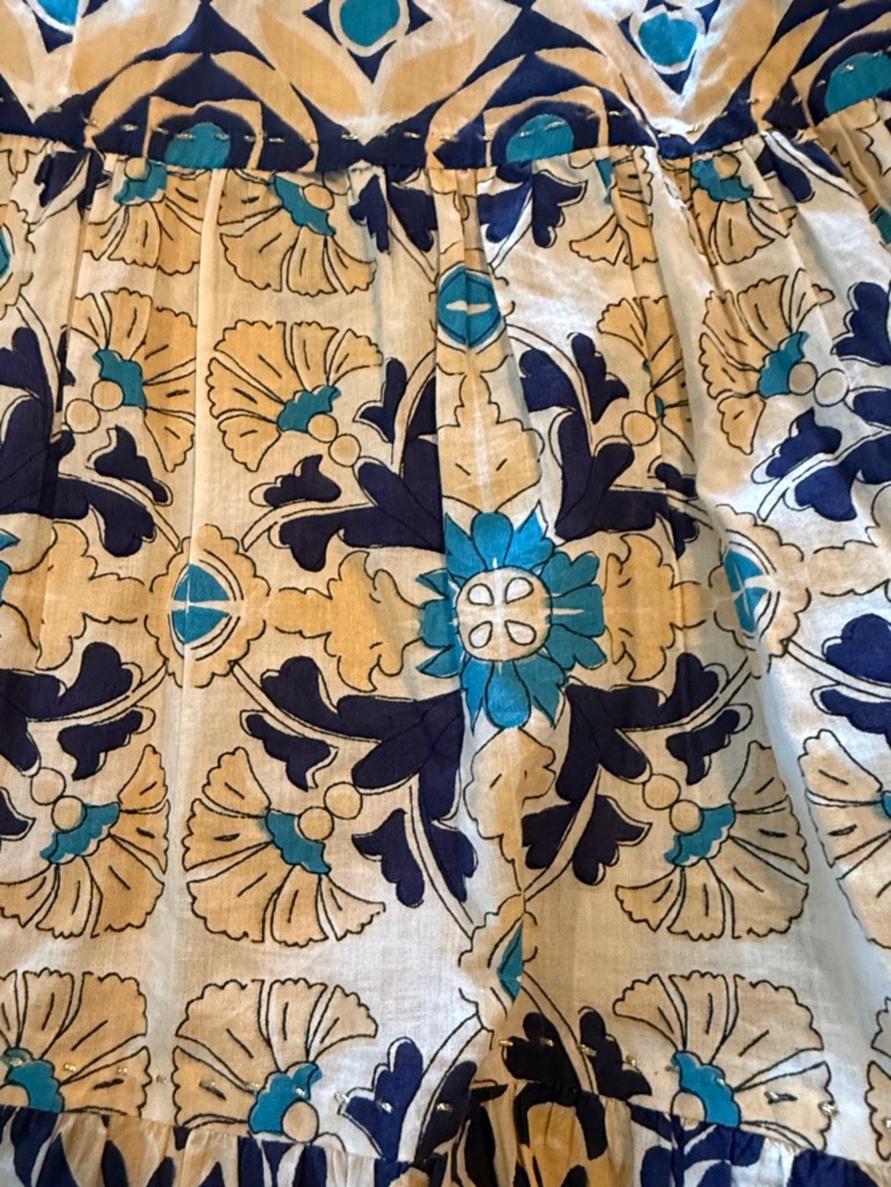 Anthropologie RO’S GARDEN Dress Sz L Sofia Sleeveless Coastal Grandmother Boho - Picture 14 of 15